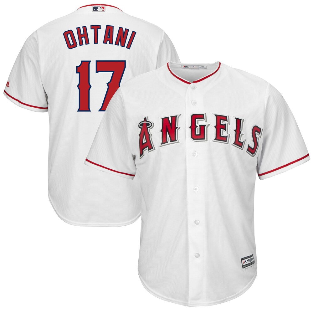 Shohei Ohtani Los Angeles Angels Majestic Big & Tall Cool Base Player Jersey - White