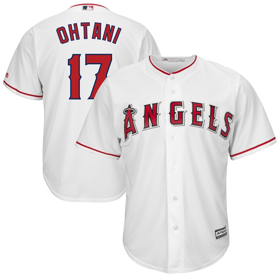 Shohei Ohtani Los Angeles Angels Majestic Big And Tall Cool Base Player Jersey - White Color