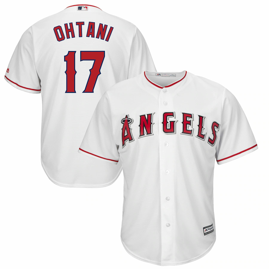 Shohei Ohtani Los Angeles Angels Majestic Official Cool Base Player Jersey – White