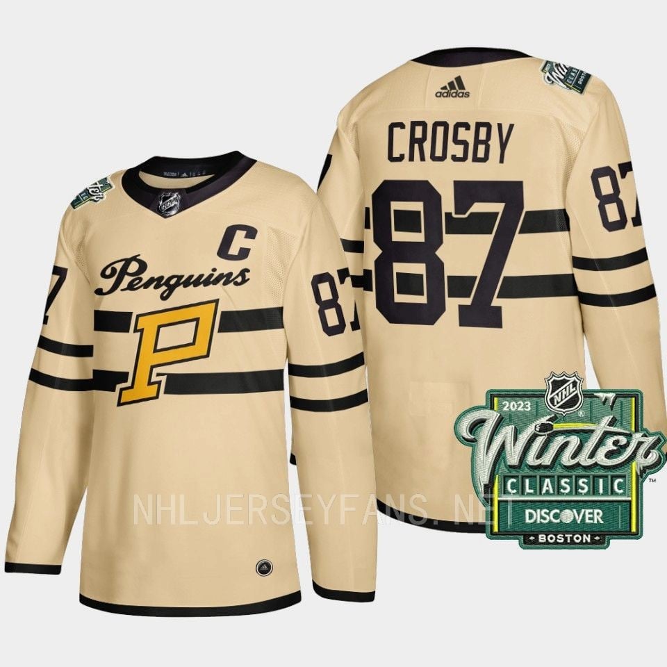 Sidney Crosby 87 Pittsburgh Penguins 2023 Winter Classic Cream Jersey - JS634 