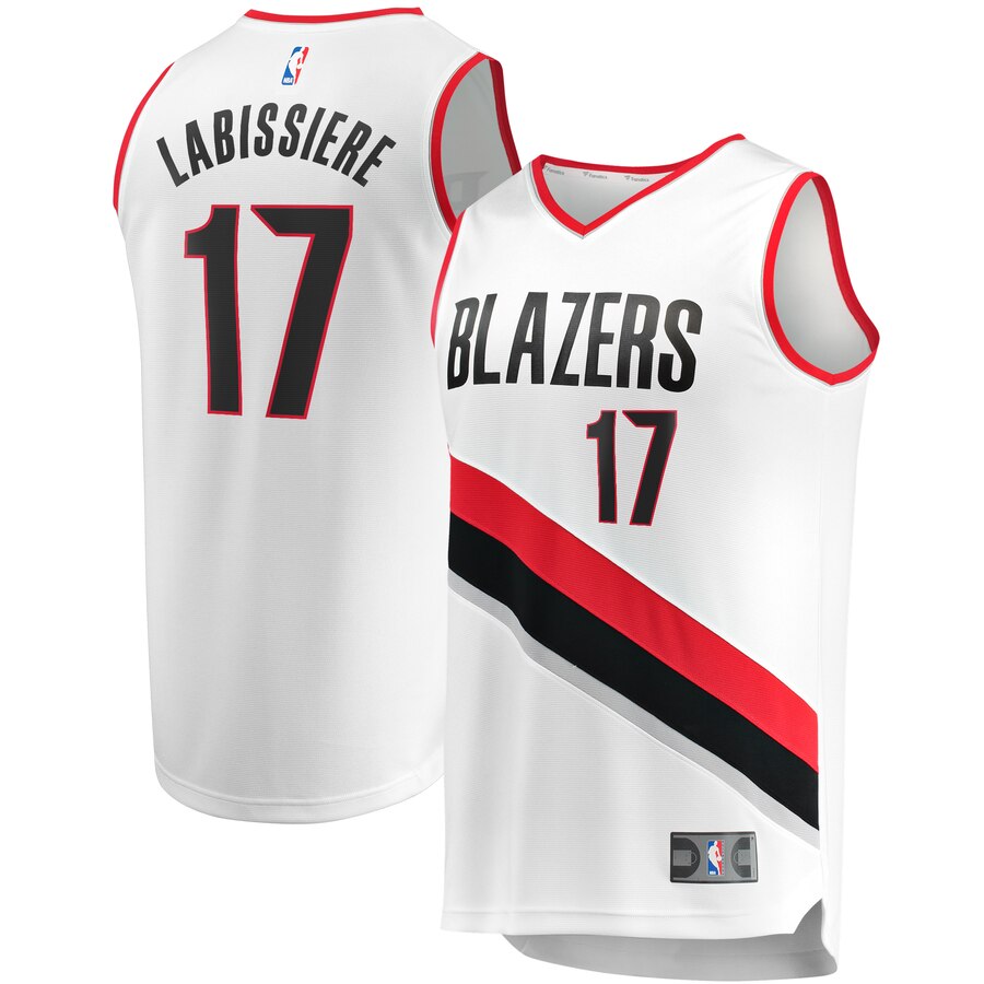 Skal Labissiere Portland Trail Blazers Fanatics Branded Fast Break Player Jersey – Association Edition – White