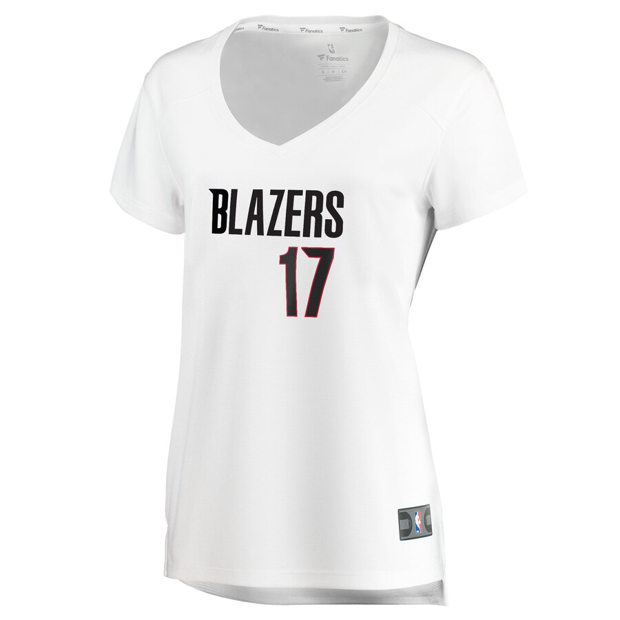 Alternative view of Skal Labissiere Portland Trail Blazers Fanatics Branded Women's Fast Break Player Jersey - Association Edition - White