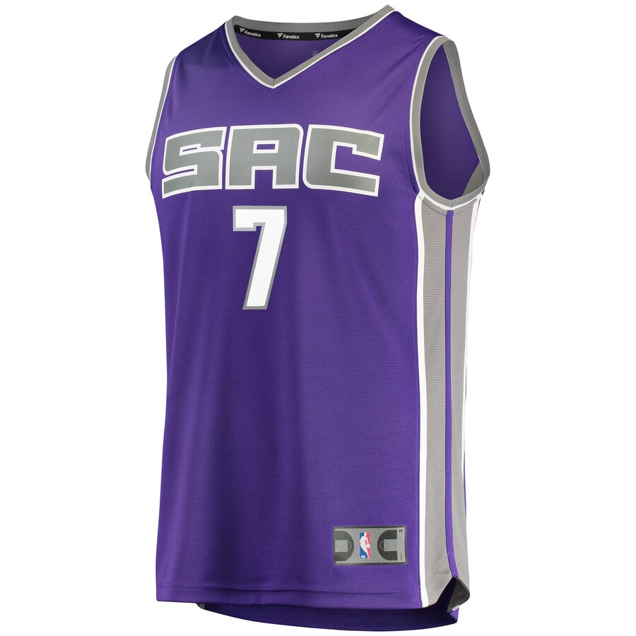 Alternative view of Skal Labissiere Sacramento Kings Fanatics Branded Fast Break Road Replica Player Jersey - Purple