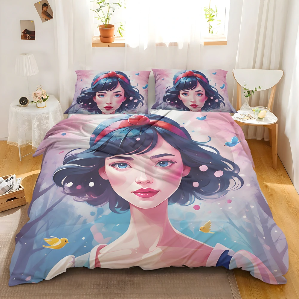 Alternative view of Snow White And The Seven Dwarfs Movie Themed Bedding Set - Custom Bedding Set