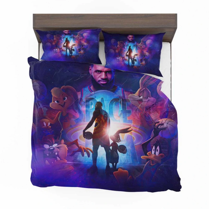 Alternative view of Space Jam 2 Movie LeBron James Bugs Bunny Bedding Set - Custom Bedding Set