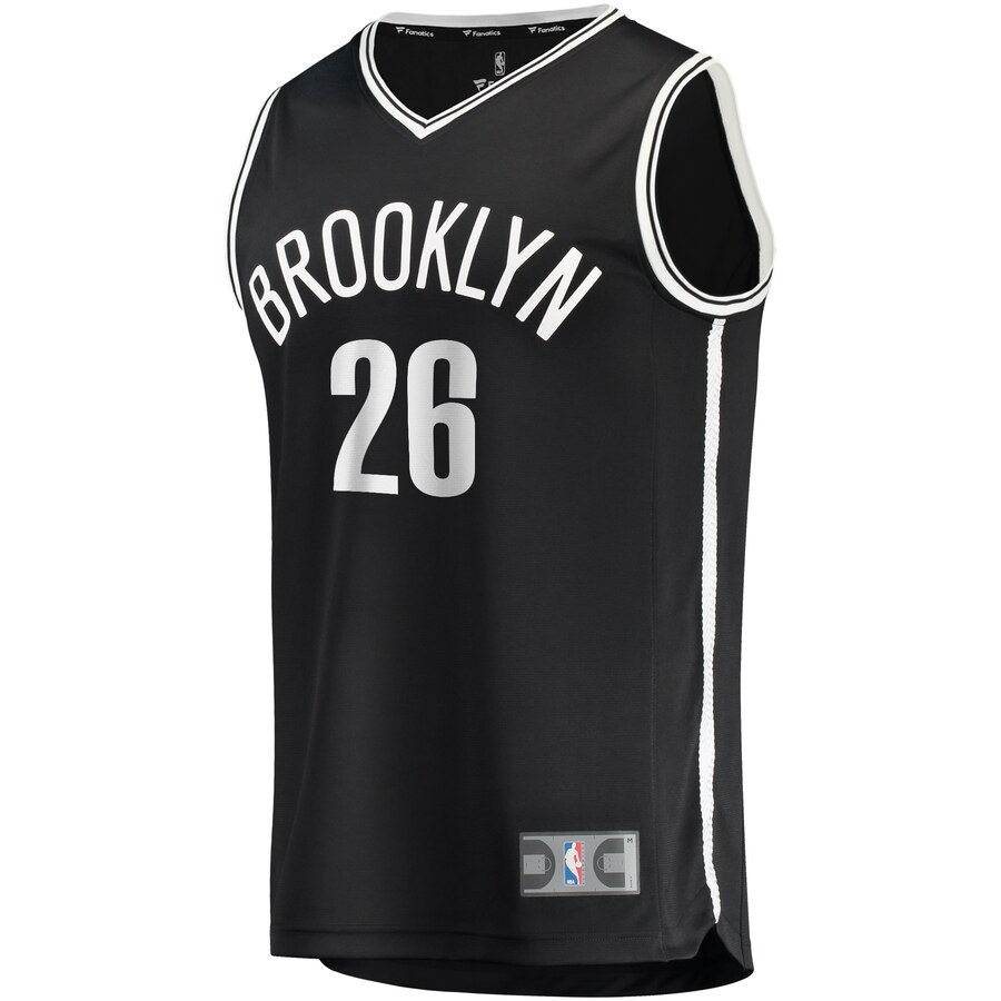 Alternative view of Spencer Dinwiddie Brooklyn Nets Fanatics Branded Youth Fast Break Road Jersey - Black