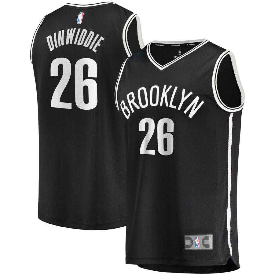 Spencer Dinwiddie Brooklyn Nets Fanatics Branded Youth Fast Break Road Jersey - Black