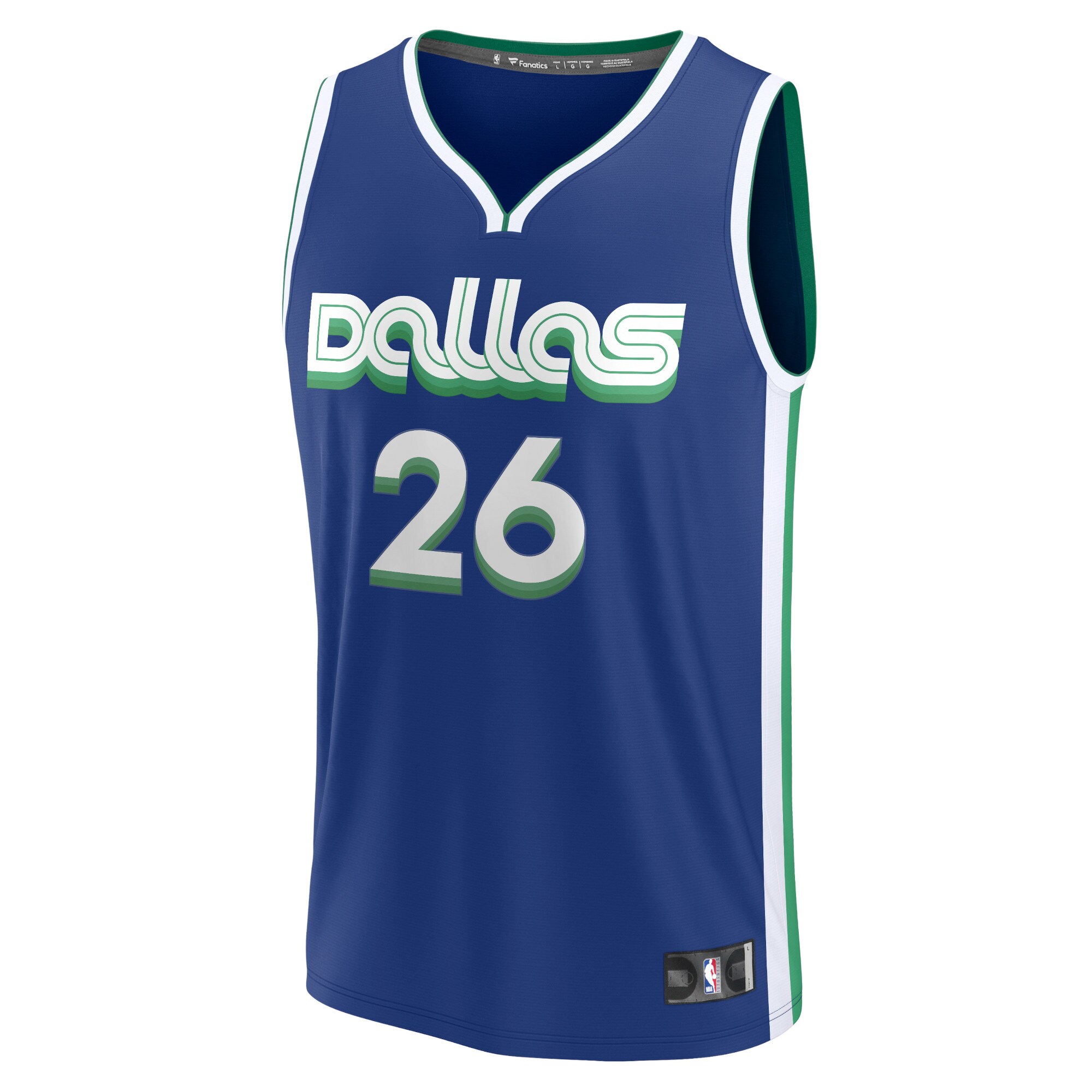 Alternative view of Spencer Dinwiddie Dallas Mavericks Fanatics Branded 2022/23 Fastbreak Jersey - City Edition - Blue