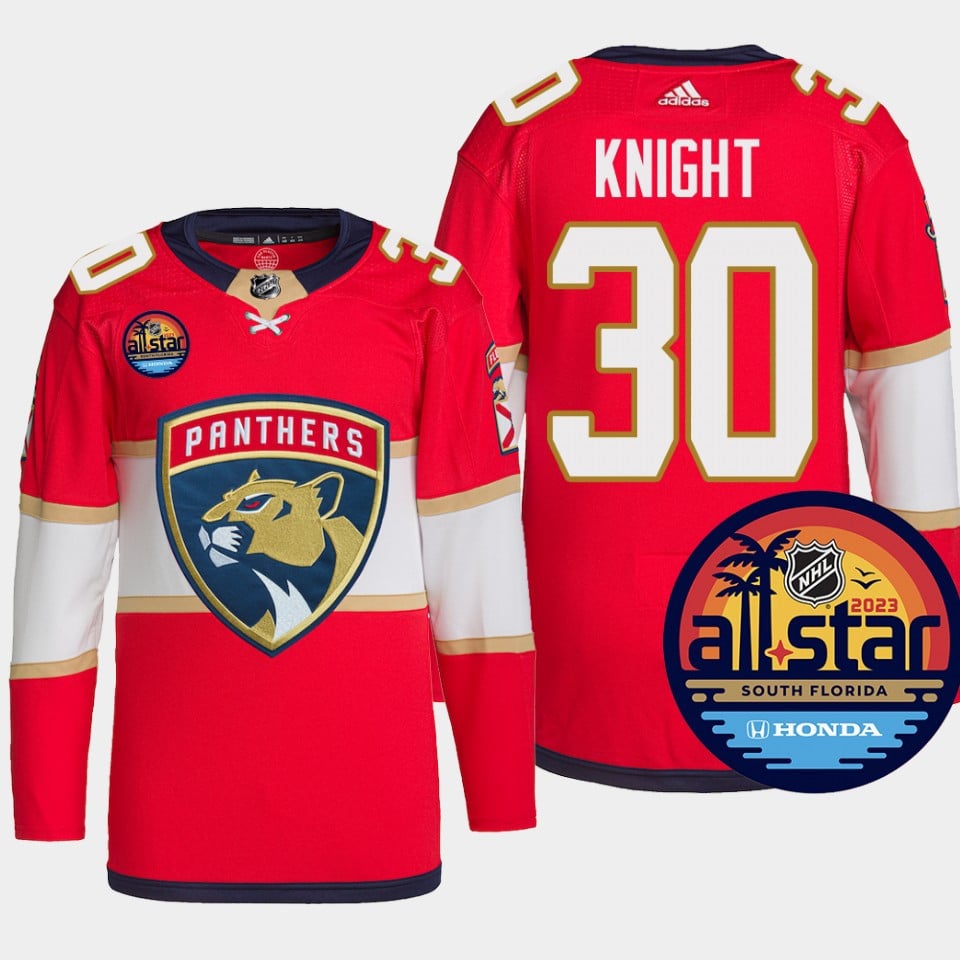 Spencer Knight 30 Florida Panthers Red Jersey 2023 All-Star - JS446 