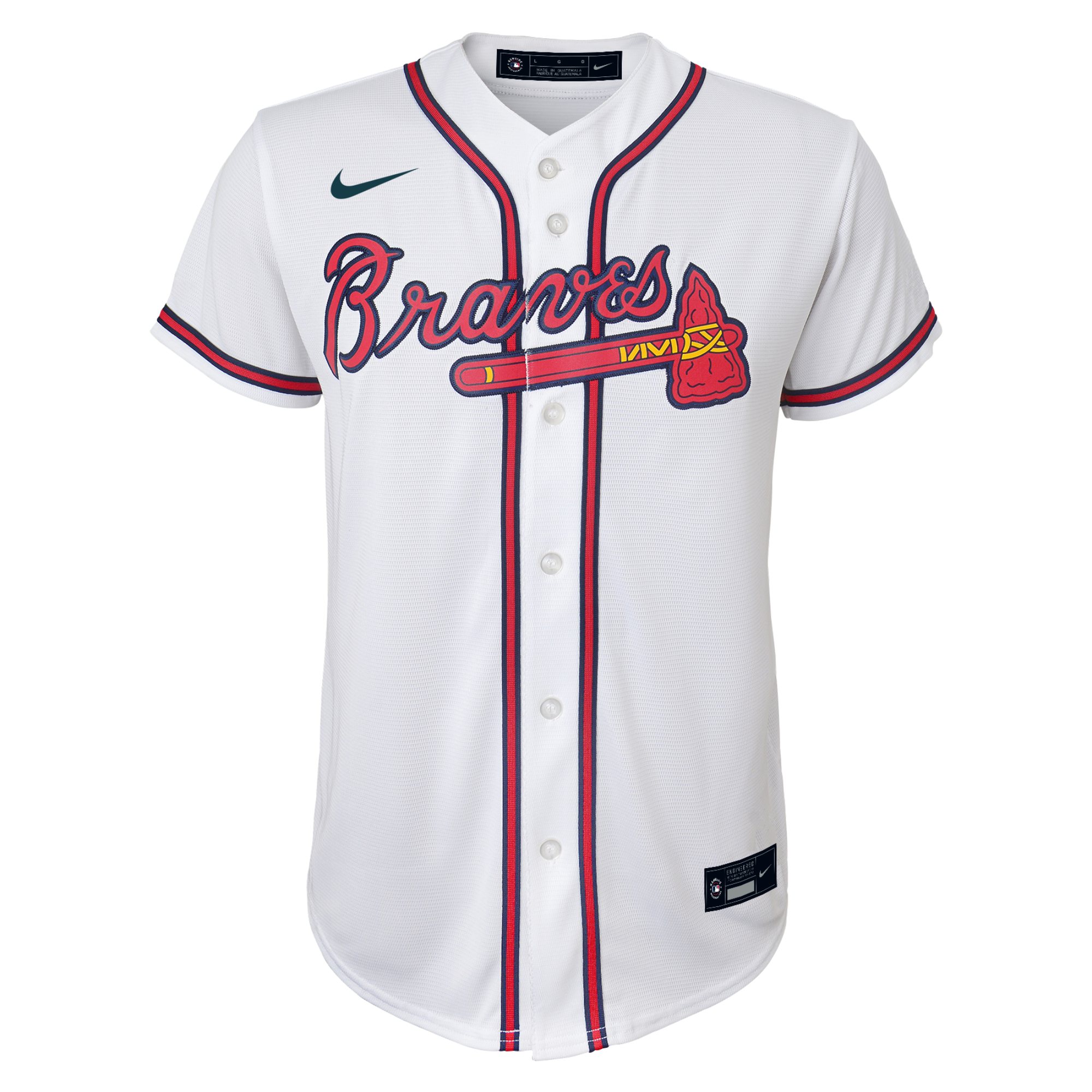 Alternative view of Spencer Strider Atlanta Braves Youth Home Replica Player Jersey - White