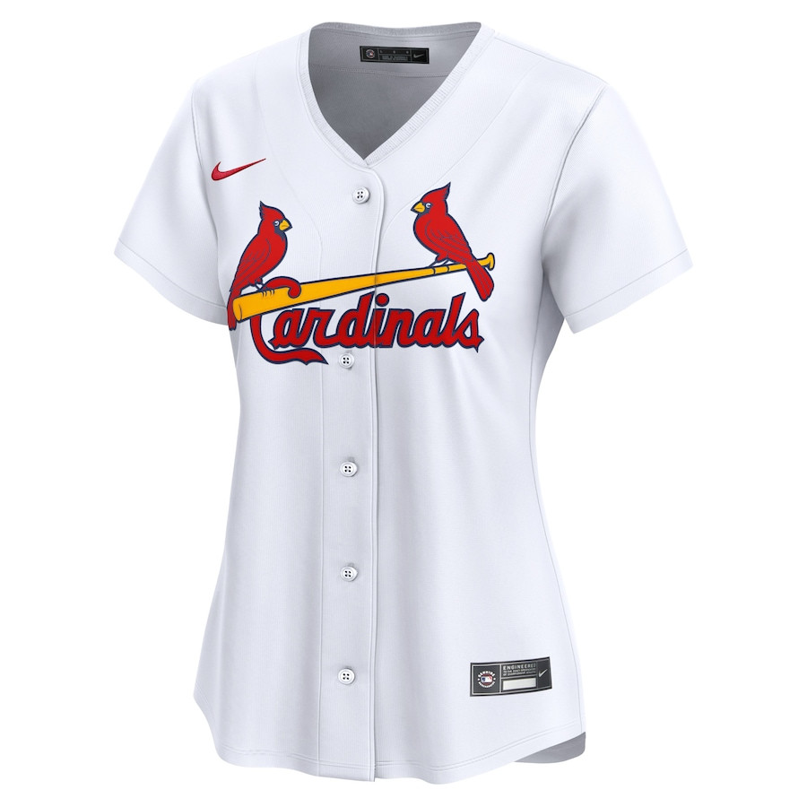 Alternative view of St. Louis Cardinals 2024 Jackie Robinson Day Home Limited Women Jersey - White 