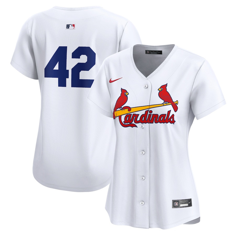 St. Louis Cardinals 2024 Jackie Robinson Day Home Limited Women Jersey - White 