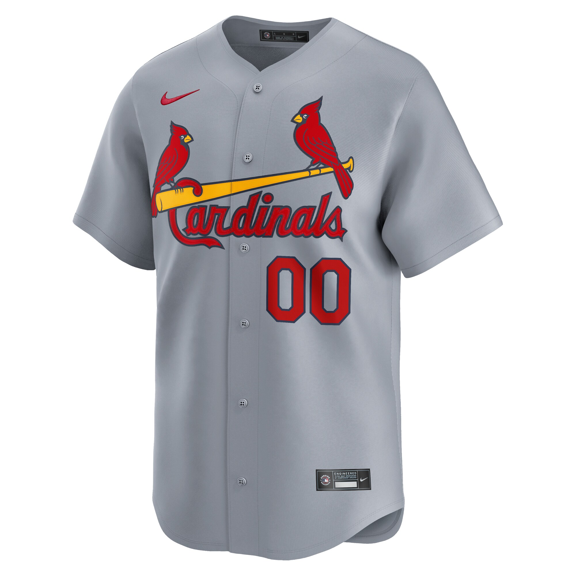 Alternative view of St. Louis Cardinals Away Limited Custom Jersey - Gray