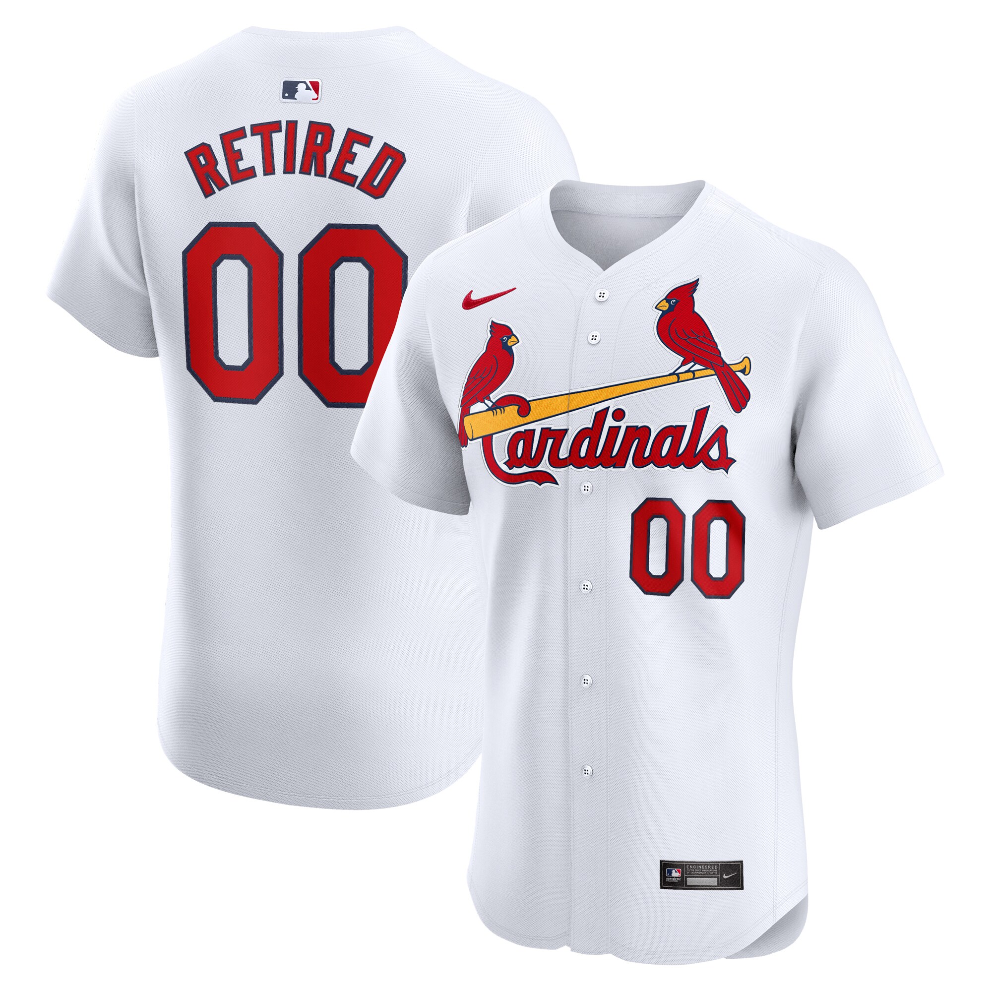 St. Louis Cardinals Home Elite Pick-a-player Retired Roster Jersey - White