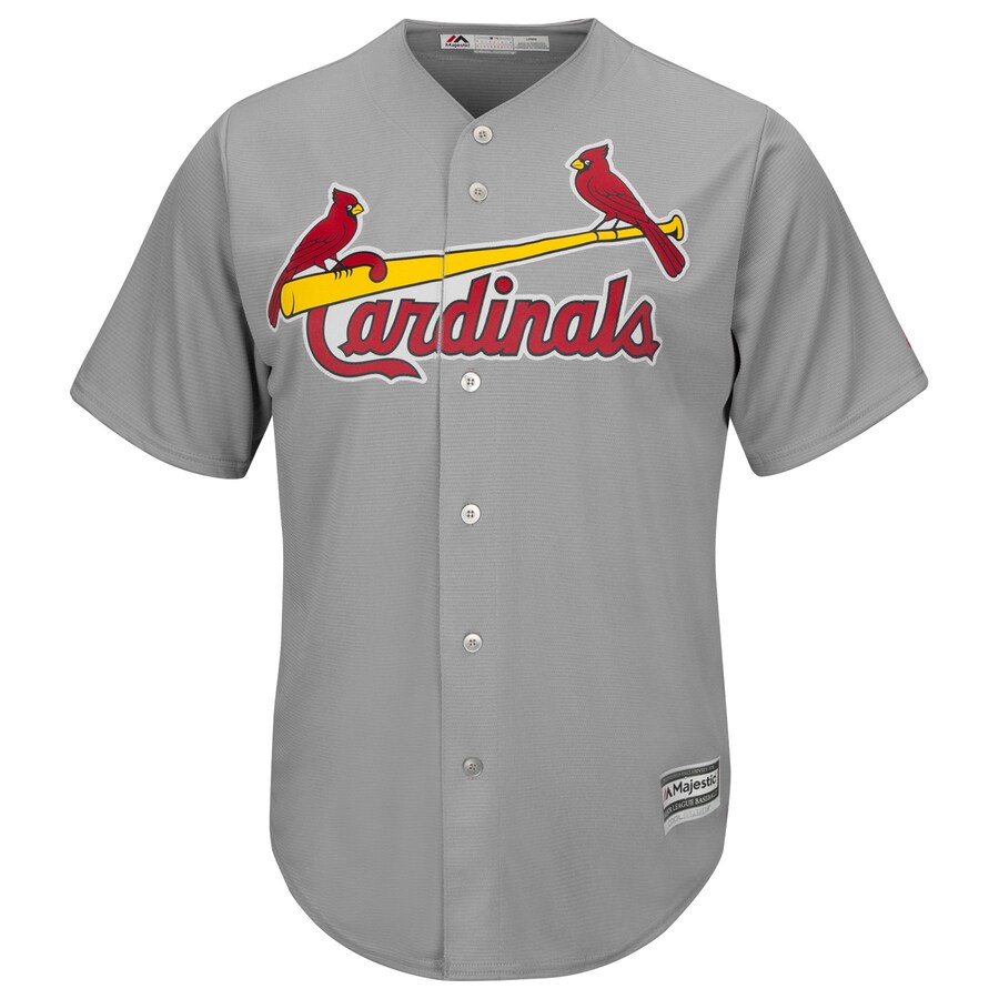 Alternative view of St. Louis Cardinals Majestic Official Cool Base Jersey - Gray