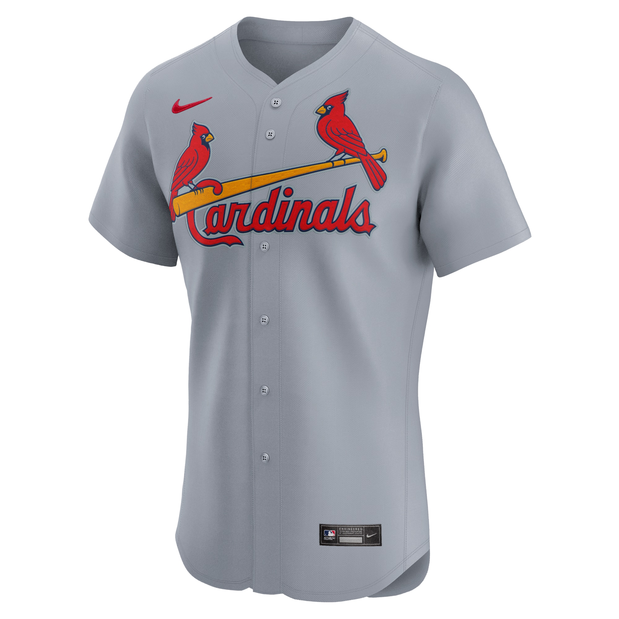 Alternative view of St. Louis Cardinals Road 2024 Jackie Robinson Day Elite Jersey - Gray