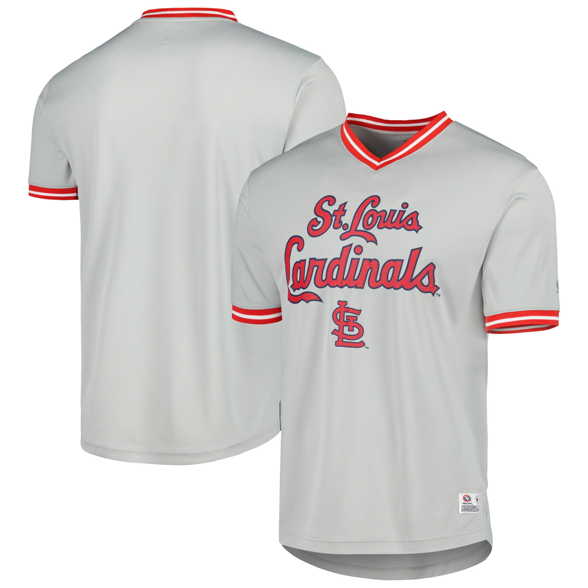 St. Louis Cardinals V-neck Jersey - Gray