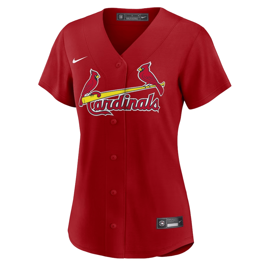 Alternative view of St. Louis Cardinals Women Alternate Jersey - Red 