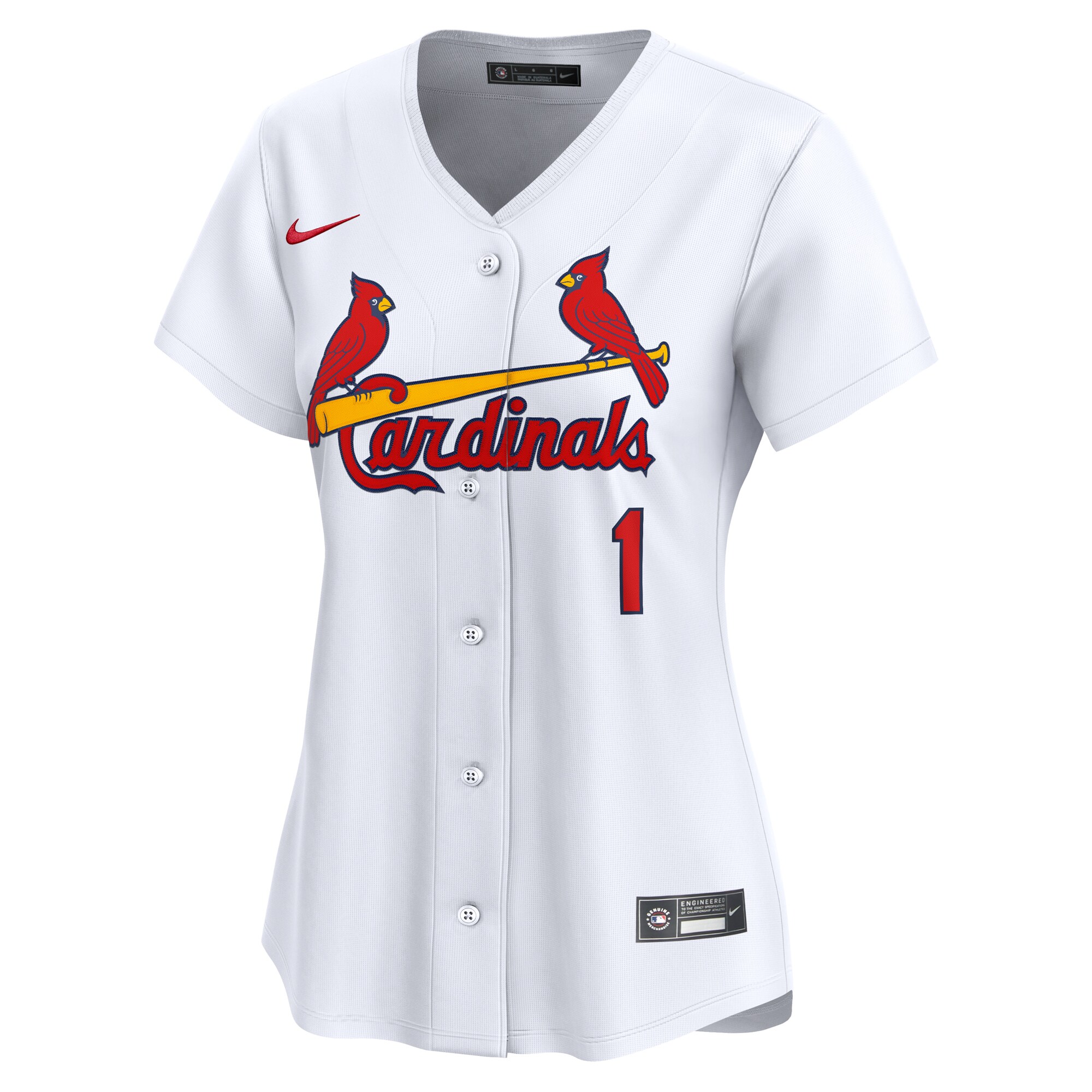 Alternative view of St. Louis Cardinals Women's #1 Mom Home Limited Jersey - White