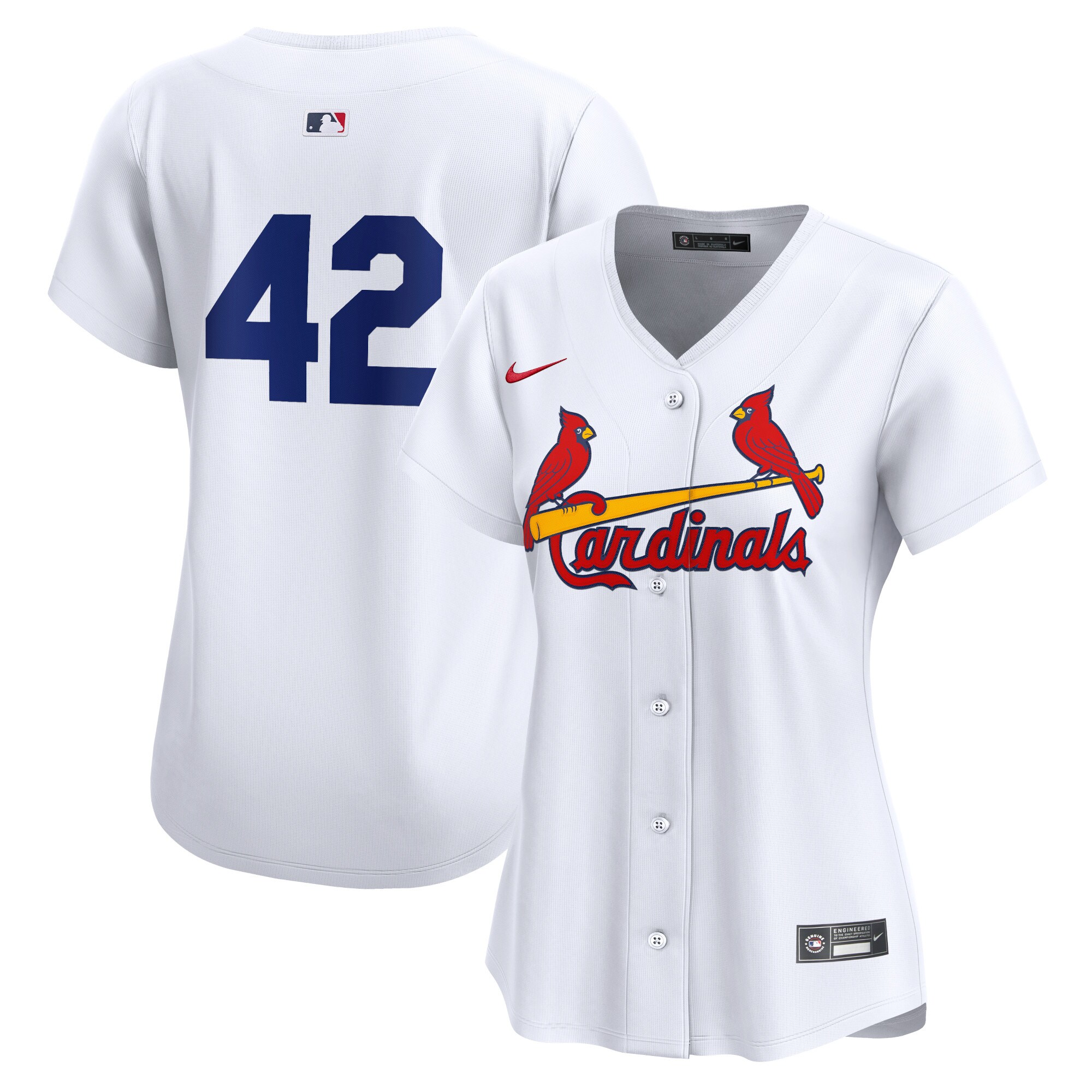 St. Louis Cardinals Women's 2024 Jackie Robinson Day Home Limited JerseyÃƒâ€šÃ‚Â ÃƒÂ¢Ã¢â€šÂ¬Ã¢â‚¬Å“ White