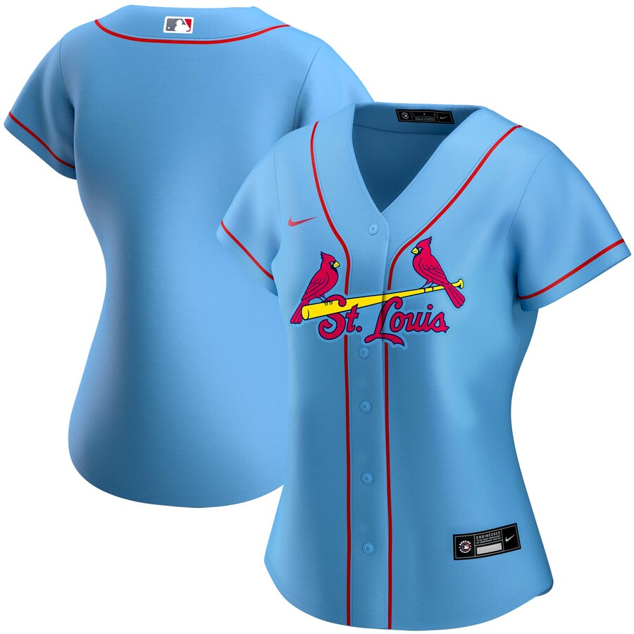 St. Louis Cardinals Women's Alternate 2020 Replica Team Jersey ÃƒÂ¢Ã¢â€šÂ¬Ã¢â‚¬Å“ Light Blue
