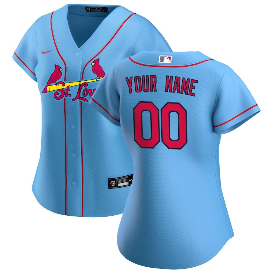 St. Louis Cardinals Women's Alternate Custom Jersey - Blue 