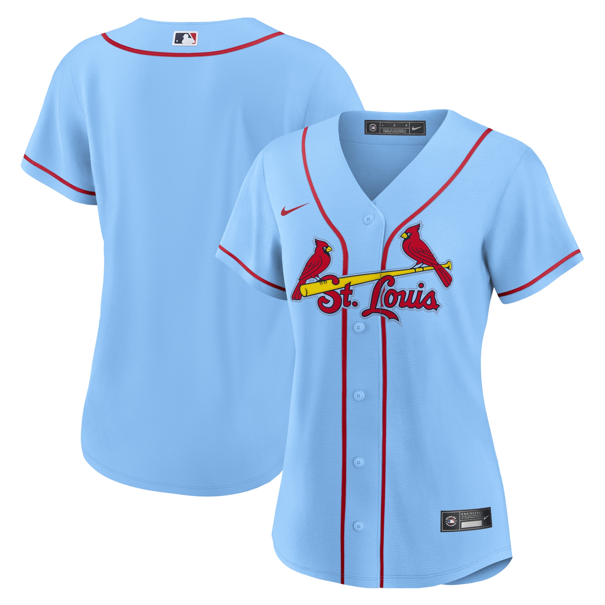 St. Louis Cardinals Women’s Alternate Replica Team Jersey – Light Blue