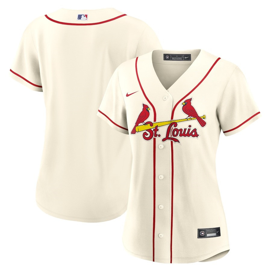 St. Louis Cardinals Women's Alternate Team Jersey - Cream 
