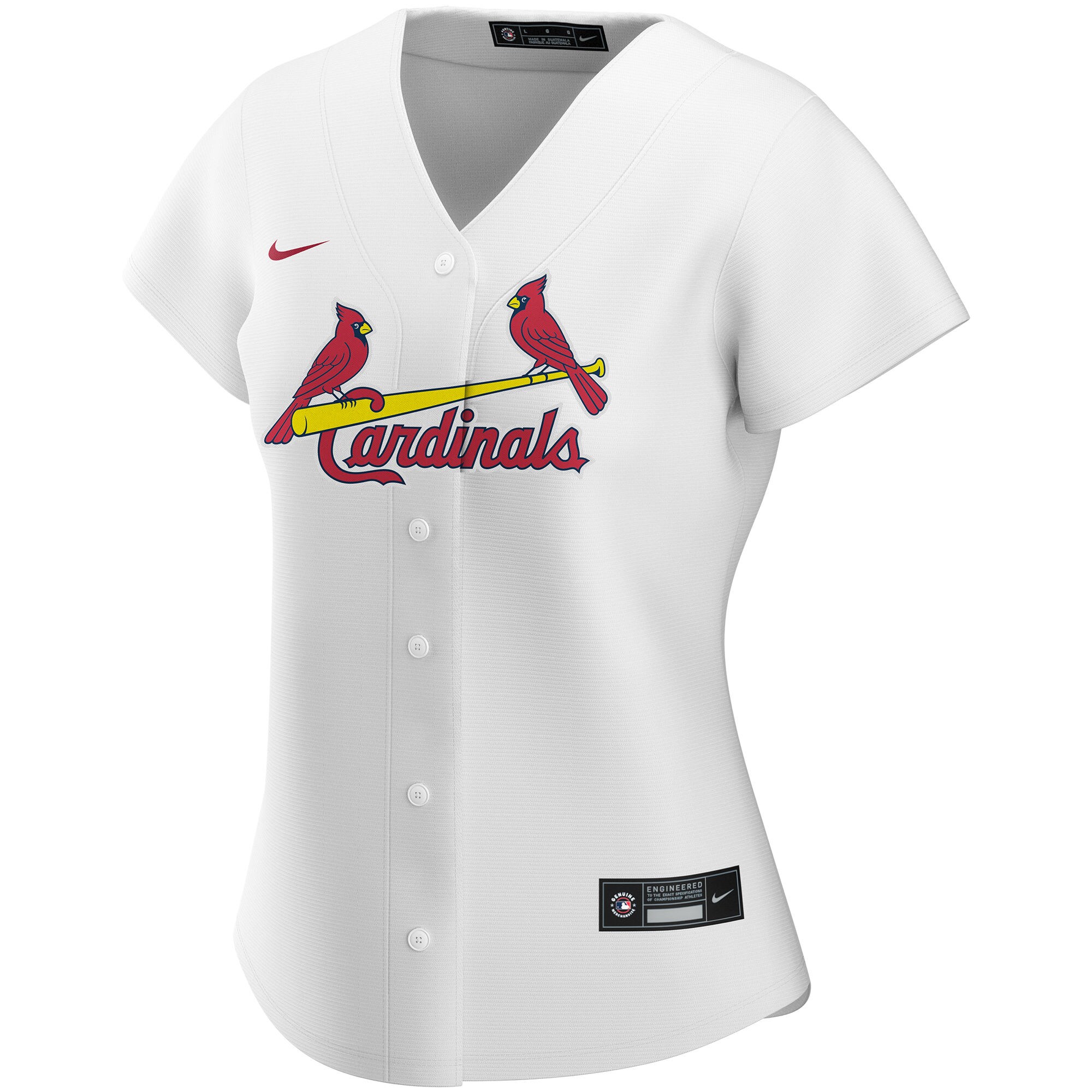 Alternative view of St. Louis Cardinals Women's Home Replica Custom Jersey - White