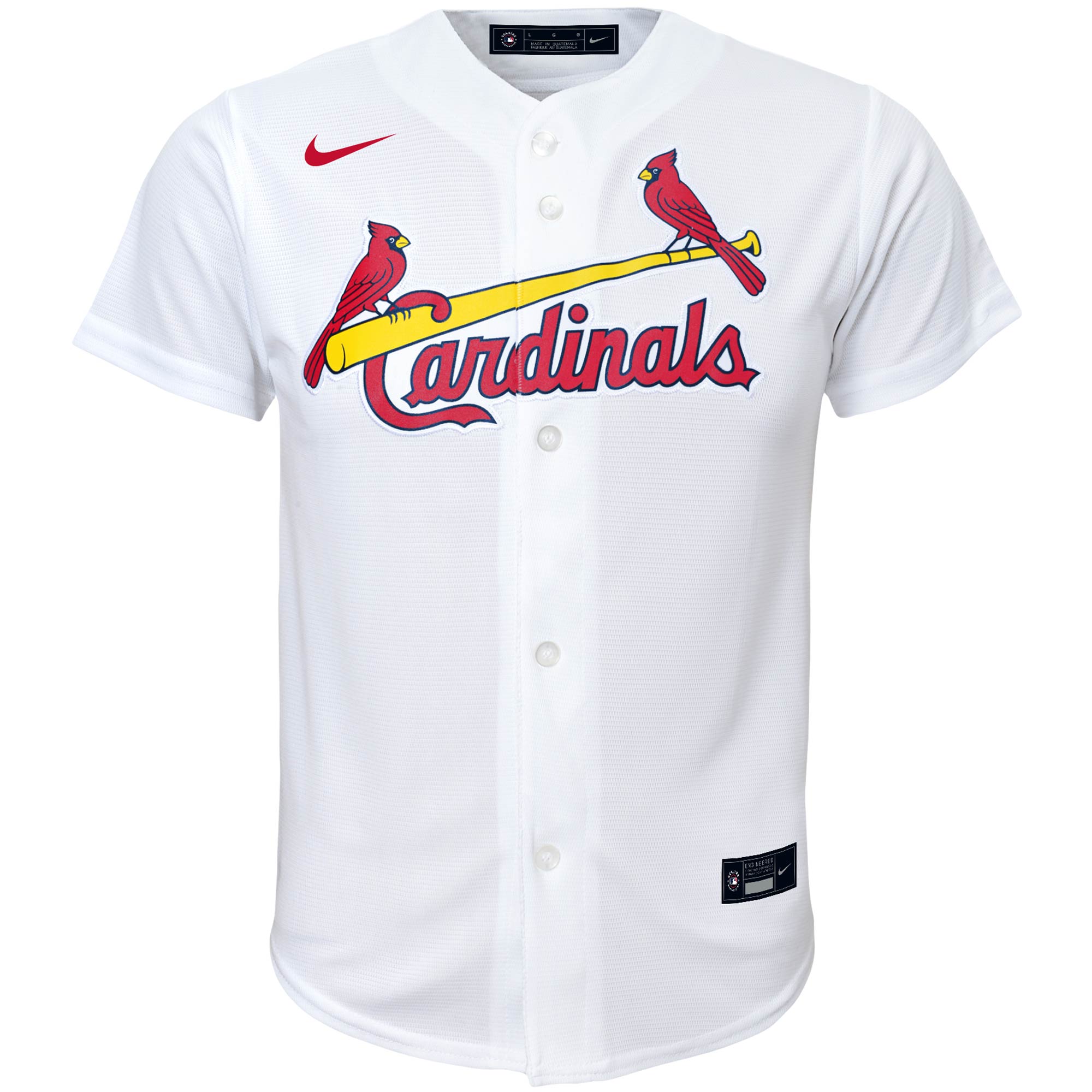 Alternative view of St. Louis Cardinals Youth Home Replica Team Jersey - White