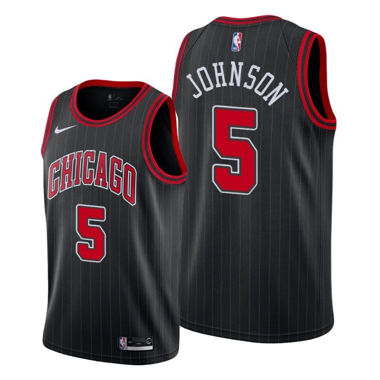 Stanley Johnson Chicago Bulls Black Statement Edition Jersey 5 - Men Jersey - JS403 
