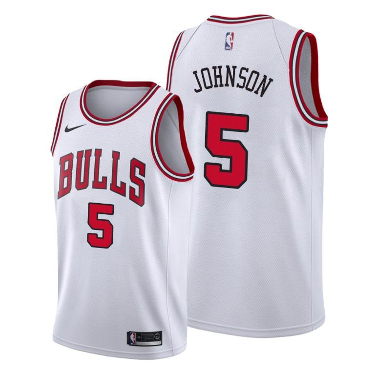 Stanley Johnson Chicago Bulls White Association Edition Jersey 5 - Men Jersey - JS726 