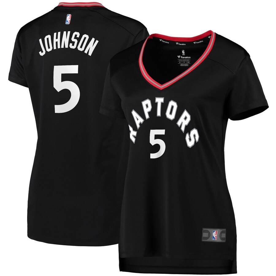 Stanley Johnson Toronto Raptors Fanatics Branded Women's Fast Break Replica Jersey Black - Statement Edition