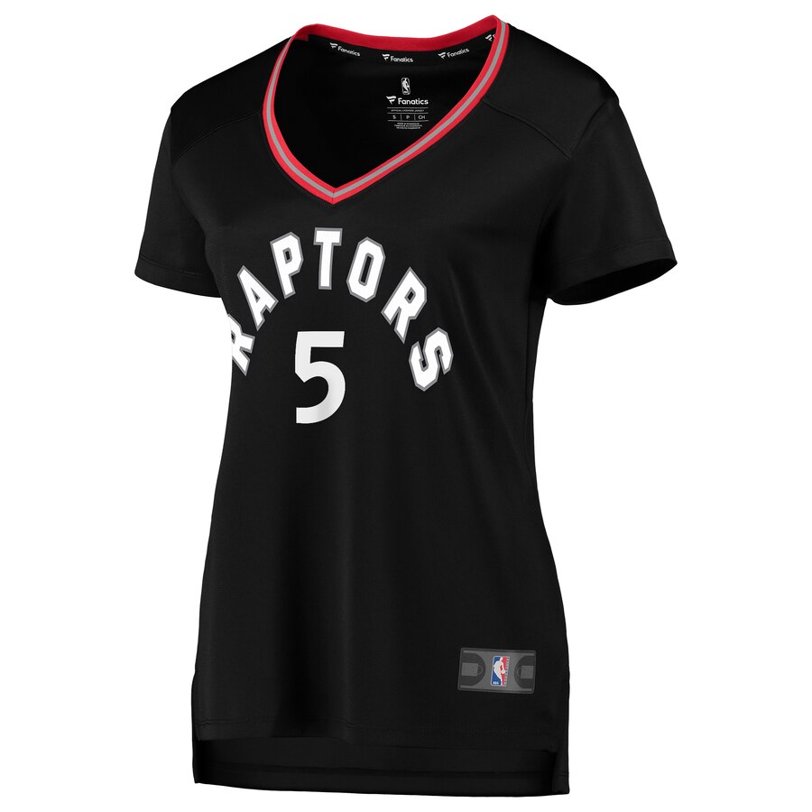 Alternative view of Stanley Johnson Toronto Raptors Fanatics Branded Women's Fast Break Replica Jersey Black - Statement Edition