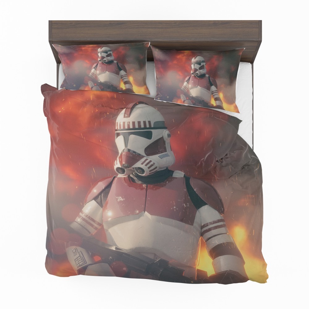 Alternative view of Star Wars Movie Clone Trooper Shock Trooper Bedding Set - Custom Bedding Set