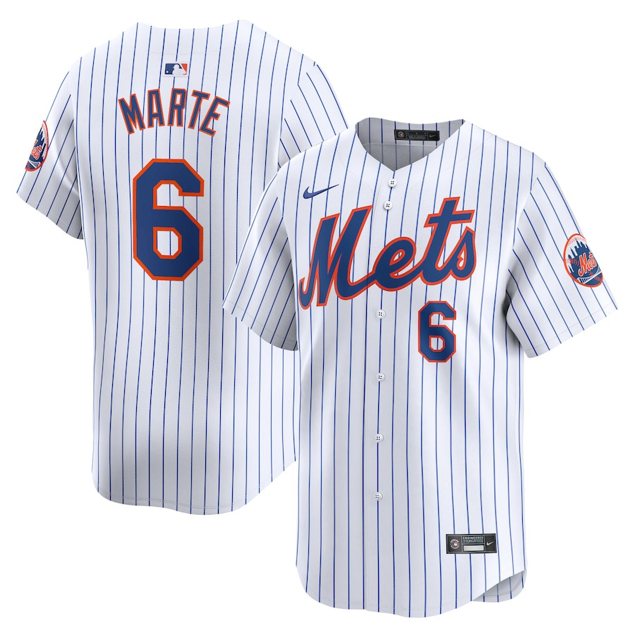 Starling Marte 6 New York Mets Home Limited Player Men Jersey - White 