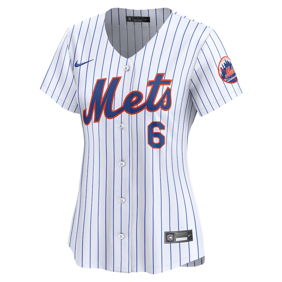 Alternative view of Starling Marte 6 New York Mets Women Home Limited Player Jersey - White 