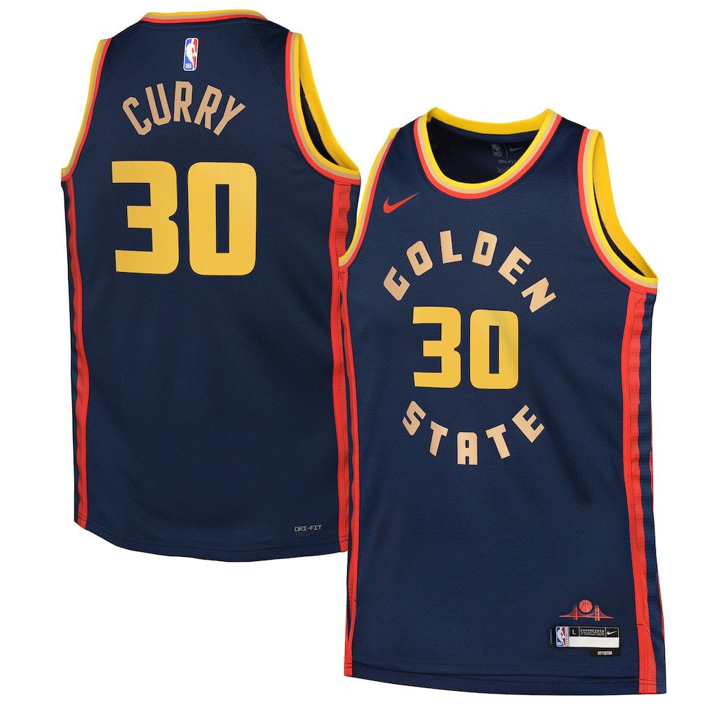 Stephen Curry 30 Golden State Warriors 2024/25 Swingman Player YOUTH Jersey - City Edition - Navy - JS975 