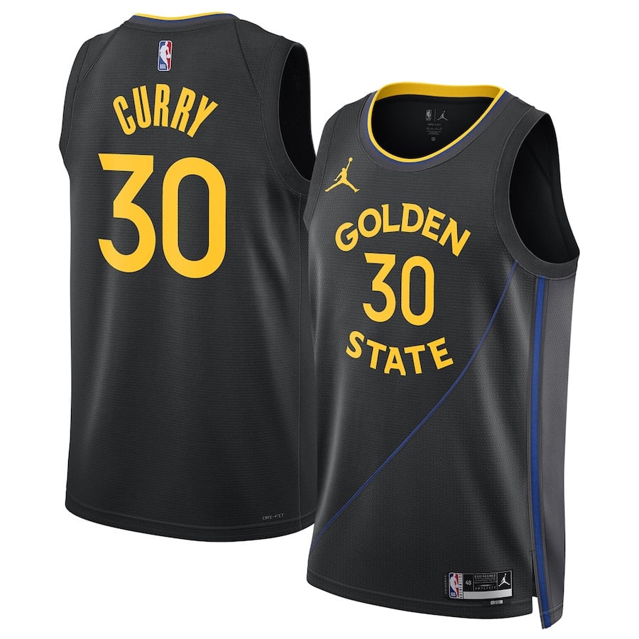 Stephen Curry 30 Golden State Warriors 2024/25 Unisex Swingman Jersey - Statement Edition - Black - JS588 