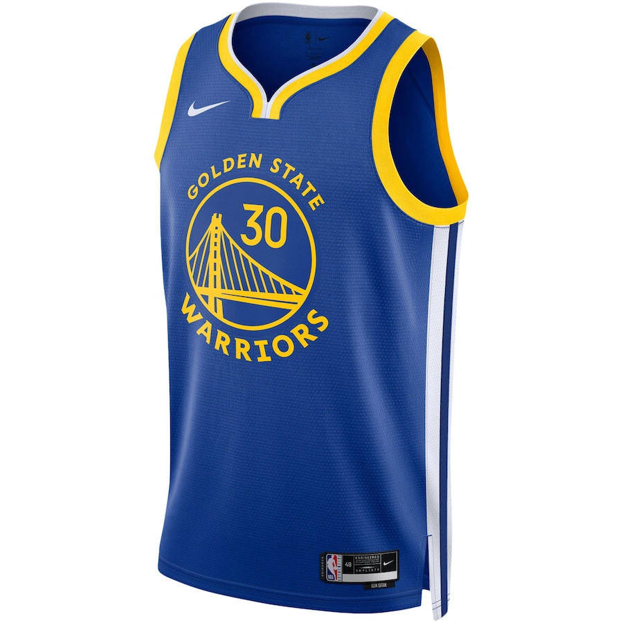 Alternative view of Stephen Curry 30 Golden State Warriors Swingman Jersey - Icon Swingman - Royal - JS658 