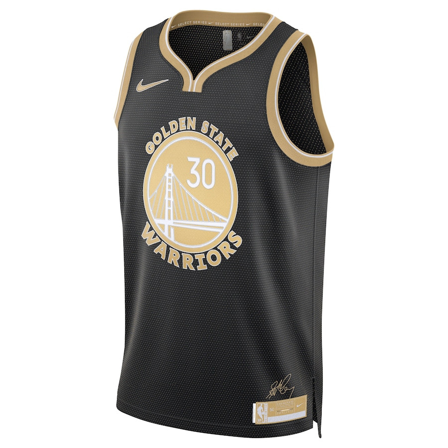 Alternative view of Stephen Curry 30 Golden State Warriors Unisex Select Series Swingman Jersey - Black - JS811 