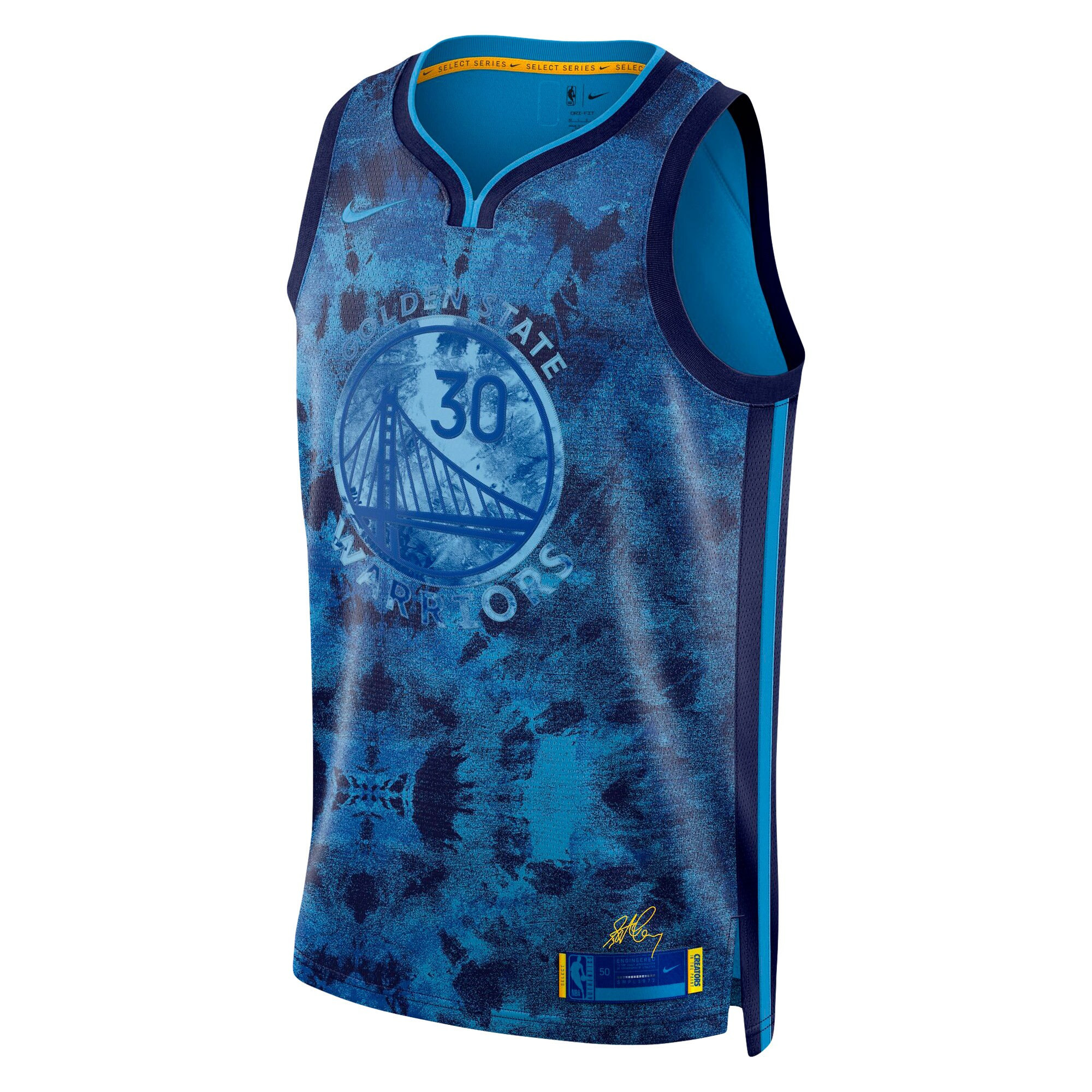 Alternative view of Stephen Curry 30 Golden State Warriors Unisex Select Series Swingman Jersey - Printing - JS207 