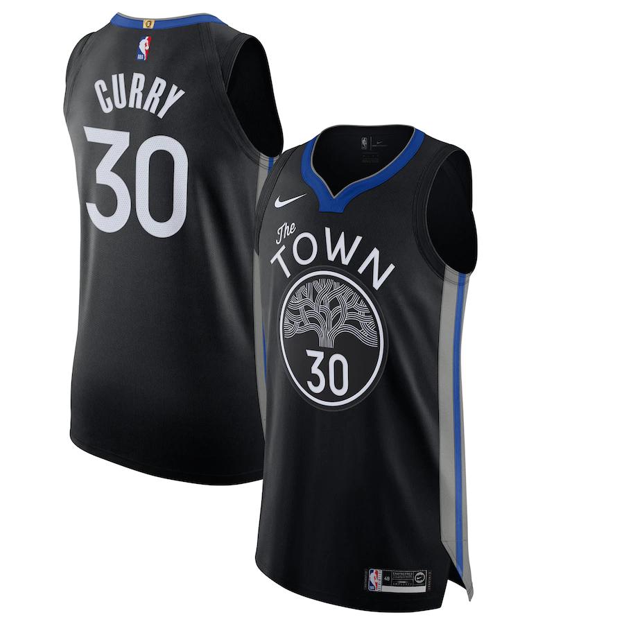 Stephen Curry Golden State Warriors 2019/20 Finished Jersey Black - City Edition