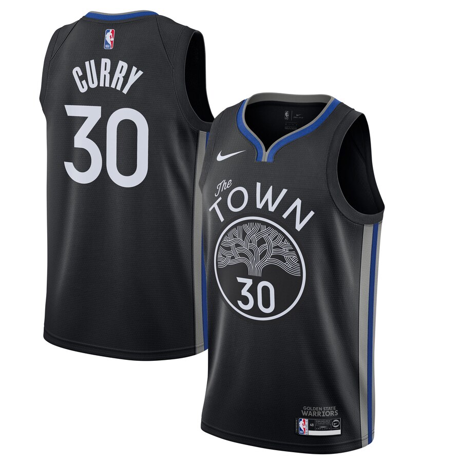 Stephen Curry Golden State Warriors 2019/20 Finished Swingman Jersey Black – City Edition