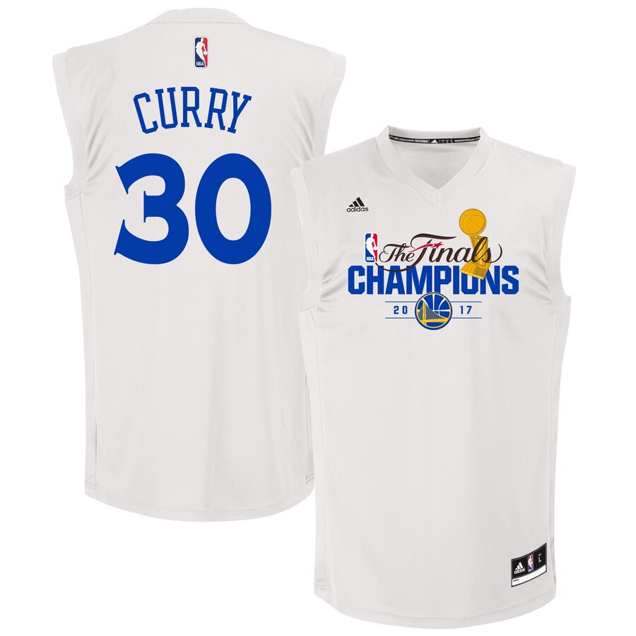Stephen Curry Golden State Warriors Adidas 2020 Nba Finals Champions Fashion Replica Jersey - White