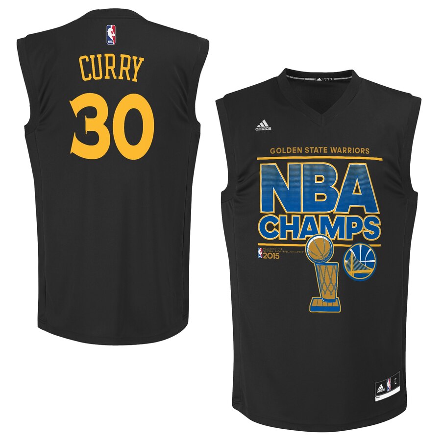 Stephen Curry Golden State Warriors Adidas 2020 Nba Finals Champions Jersey - Black