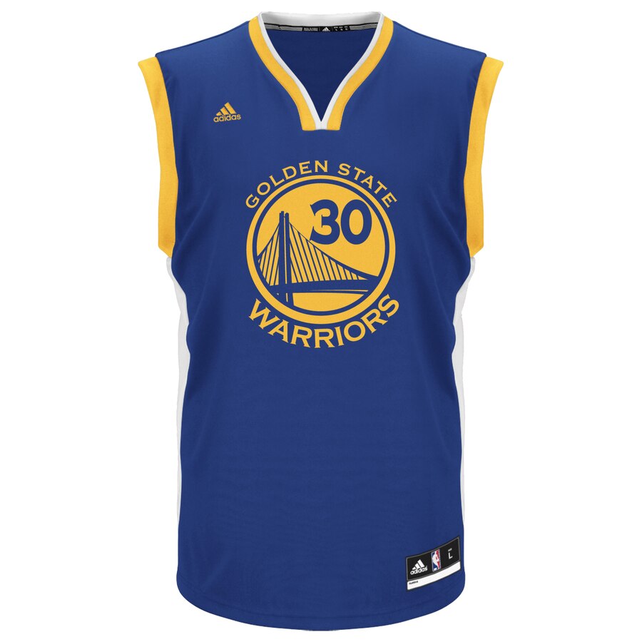 Alternative view of Stephen Curry Golden State Warriors Adidas Replica Road Jersey - Royal Blue