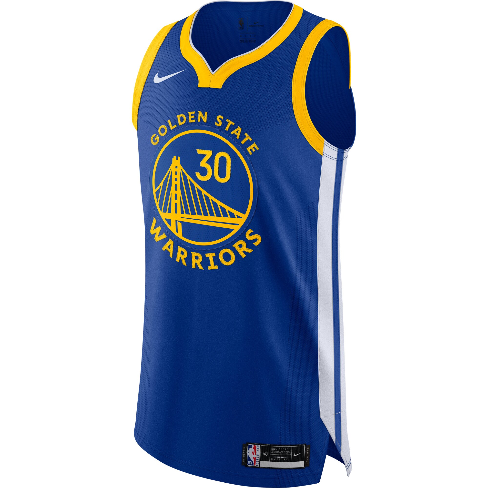 Alternative view of Stephen Curry Golden State Warriors Authentic Jersey - Icon Edition - Royal