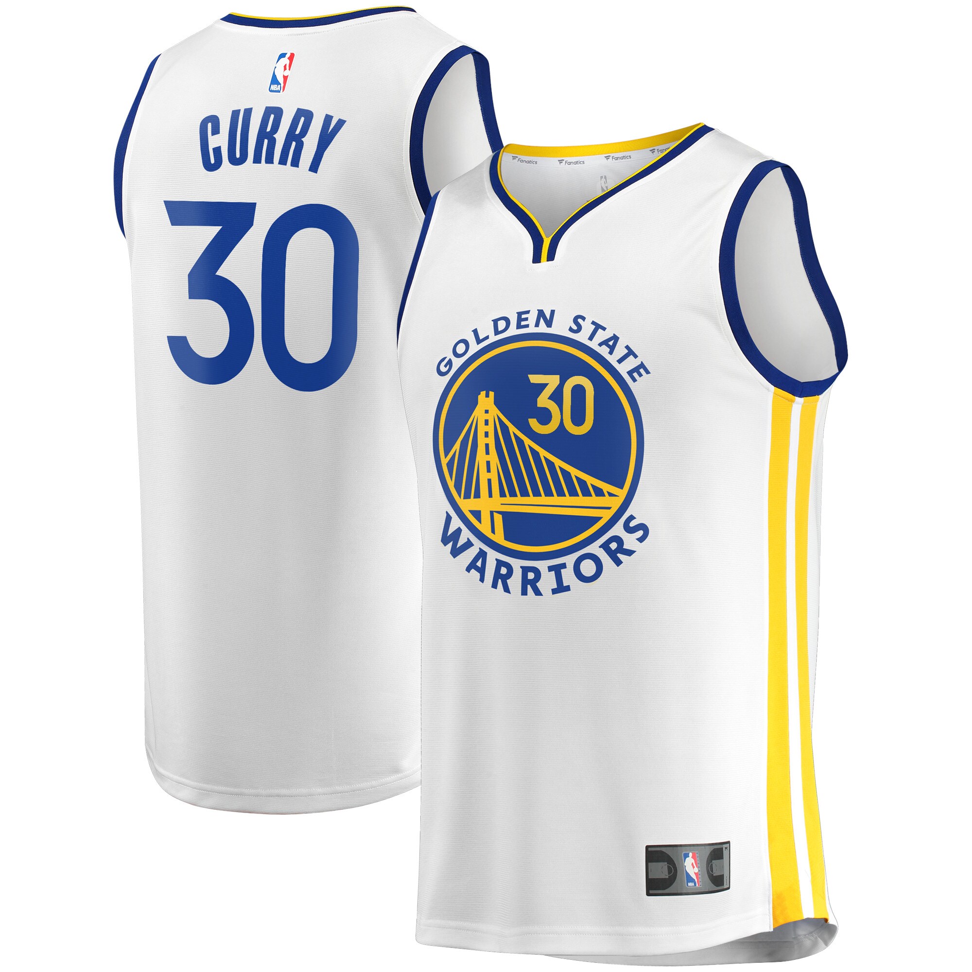 Alternative view of Stephen Curry Golden State Warriors Fanatics Branded 2022/23 Fast Break Replica Player Jersey - Association Edition - White