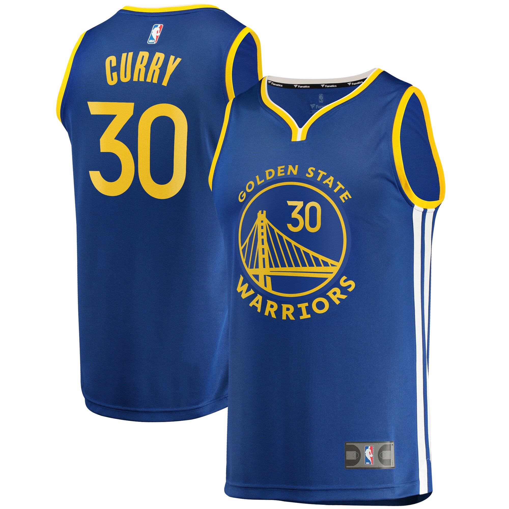 Alternative view of Stephen Curry Golden State Warriors Fanatics Branded Fast Break Replica Jersey - Icon Edition - Blue